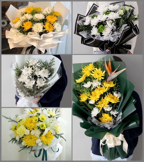 四川达州万源市花萼乡白事花束代送